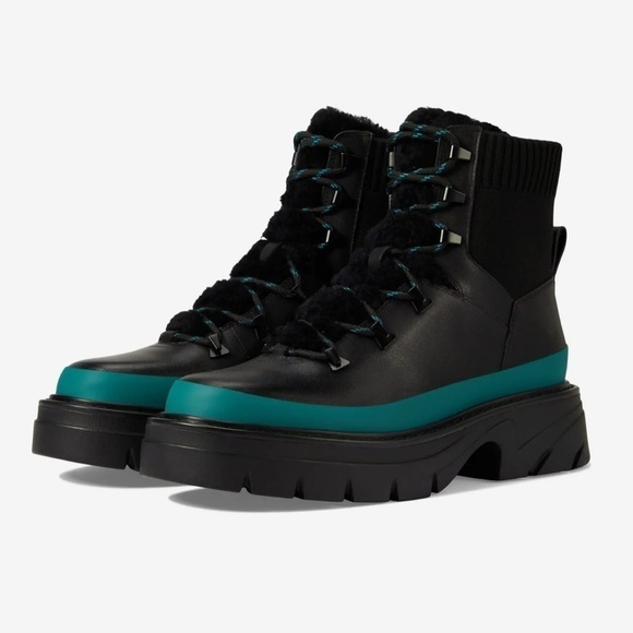 Marc Fisher LTD MLizuma Lugsole Leather Combat Boots Size 6.5 - Picture 4 of 10